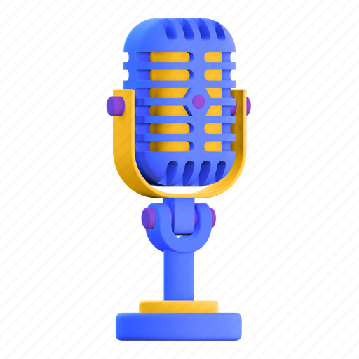 Microphone, mic, audio 3D illustration - Download on Iconfinder