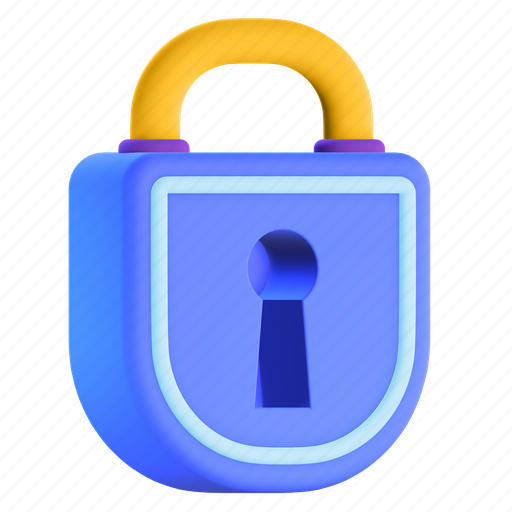 Padlock, lock, security 3D illustration - Download on Iconfinder