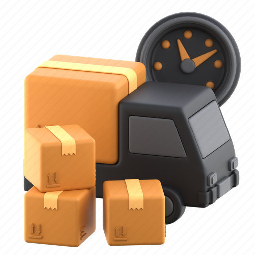 Delivery, time 3D illustration - Download on Iconfinder