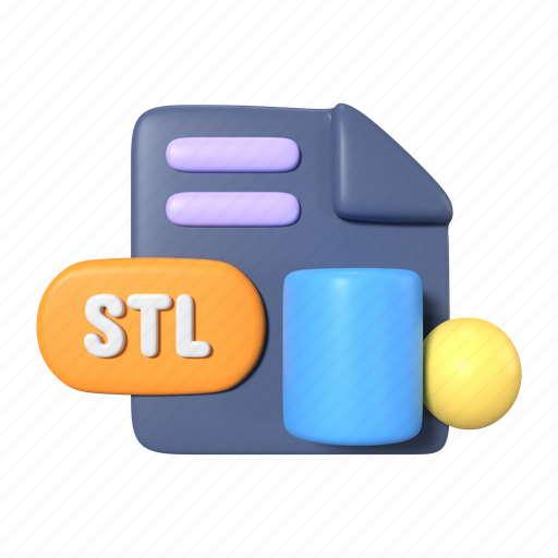 Printing, model, extension, format, file, document, stl icon - Download on Iconfinder