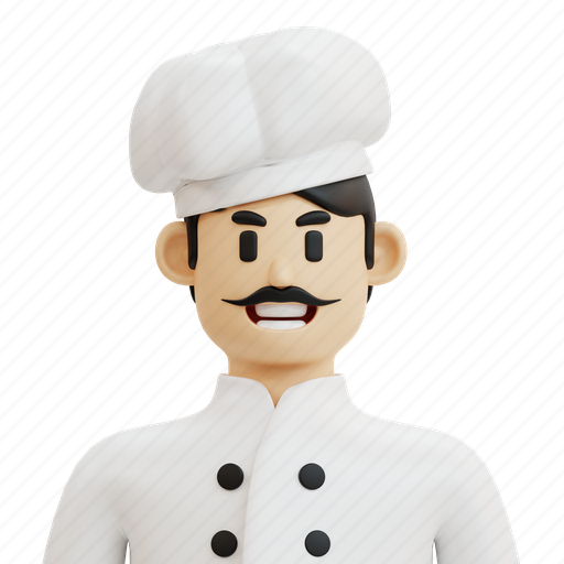 Character, avatar, profession, cartoon, people, job, chef 3D illustration - Download on Iconfinder