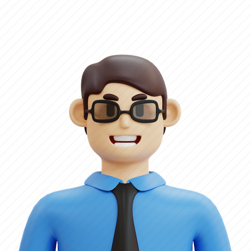 Character, avatar, profession, cartoon, people, job, teacher 3D illustration - Download on Iconfinder