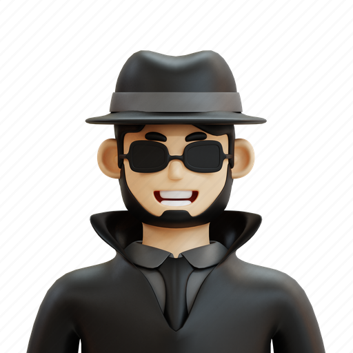Character, avatar, profession, cartoon, people, job, detective 3D illustration - Download on Iconfinder