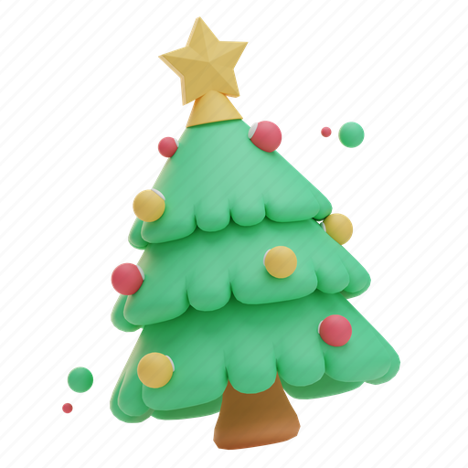 Tree, nature, christmas, holiday, winter, merry, happy 3D illustration - Download on Iconfinder
