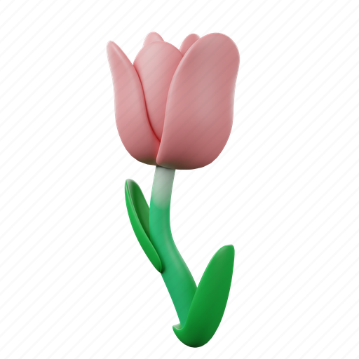 Tulip, flower, blossom, flowers, plant, tulip bud, nature 3D illustration - Download on Iconfinder
