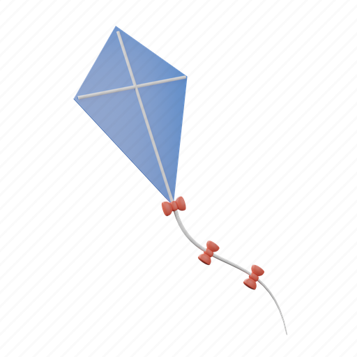 Kite, play, flying, toy, fly 3D illustration - Download on Iconfinder