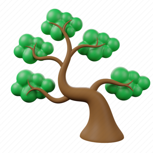 Green, tree, plant, garden, nature, eco 3D illustration - Download on Iconfinder