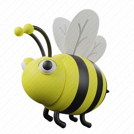 Bee, animal, insect, honey, bug 3D illustration - Download on Iconfinder