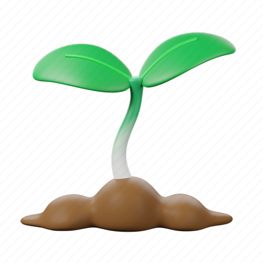 Sprout, plant, agriculture, garden, leaf, gardening 3D illustration - Download on Iconfinder