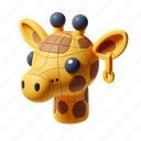 giraffe, animal, face, avatar, profile 