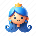 princess, crown, queen, prince, avatar, profile, people 
