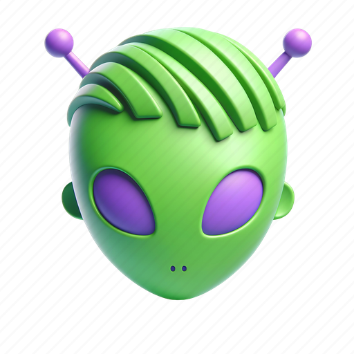Alien, avatar, profile, account, face 3D illustration - Download on Iconfinder