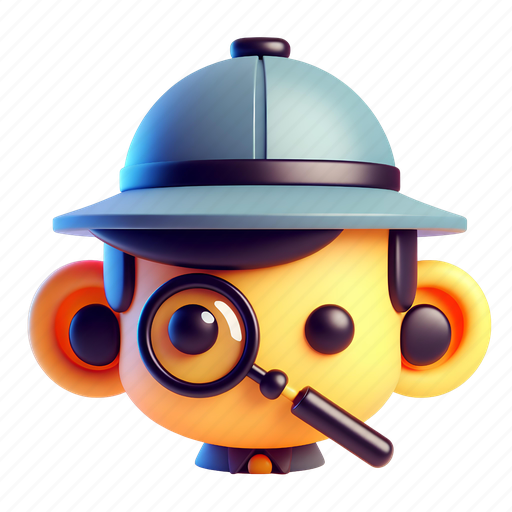 Detective, crime, spy, agent, avatar, investigator, search 3D illustration - Download on Iconfinder