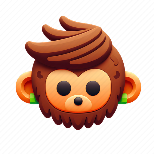 Monkey, animal, zoo, wild, avatar, user 3D illustration - Download on Iconfinder