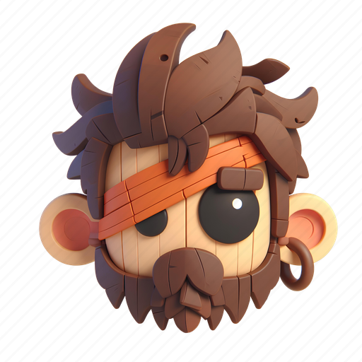 Pirate, avatar, account, person, profile, face 3D illustration - Download on Iconfinder