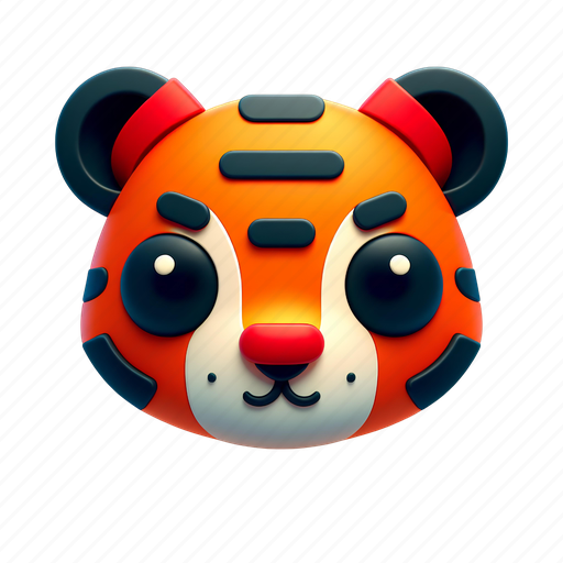 Tiger, animal, avatar, profile, people, face 3D illustration - Download on Iconfinder