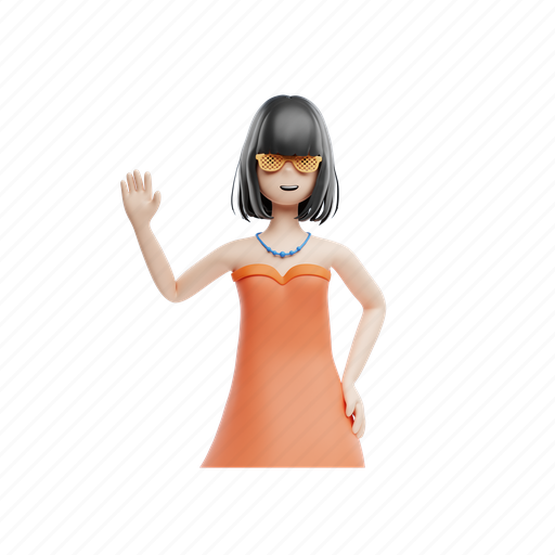 Theater, actress, show, gesture 3D illustration - Download on Iconfinder
