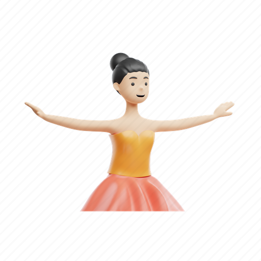 Ballet, dancer, dance, ballerina, dancing 3D illustration - Download on Iconfinder