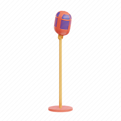Microphone, mic, audio, music, multimedia, voice, speaker 3D illustration - Download on Iconfinder