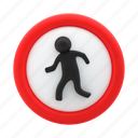no, pedestrian, pedestrians, traffic, warning, sign, road