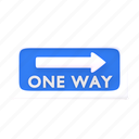 oneway, one, way, traffic, road, arrow, sign