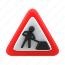 roadwork, road, work, traffic, warning, sign