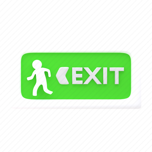 Exit, sign, direction, door, exit-sign, navigation icon - Download on Iconfinder