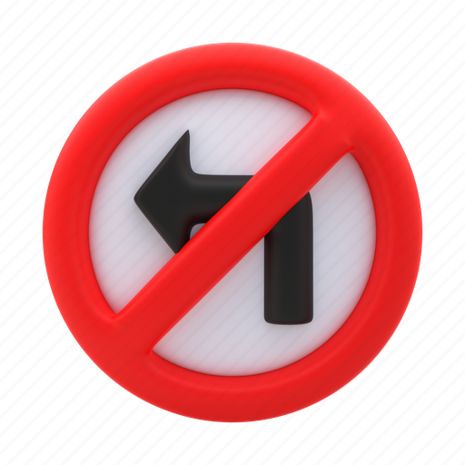 No, turn-left, turn, left, traffic, road, sign icon - Download on Iconfinder