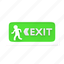 exit, sign, direction, door, exit-sign, navigation 