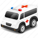 ambulance, 3d ambulance, 3d car 