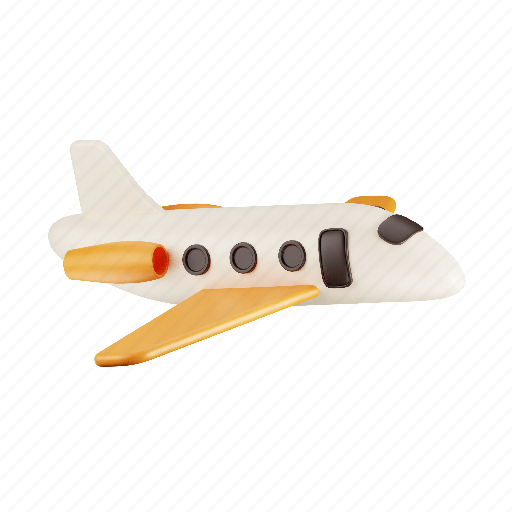 Plane, min, flight, transportation, aircraft, travel, holiday 3D illustration - Download on Iconfinder