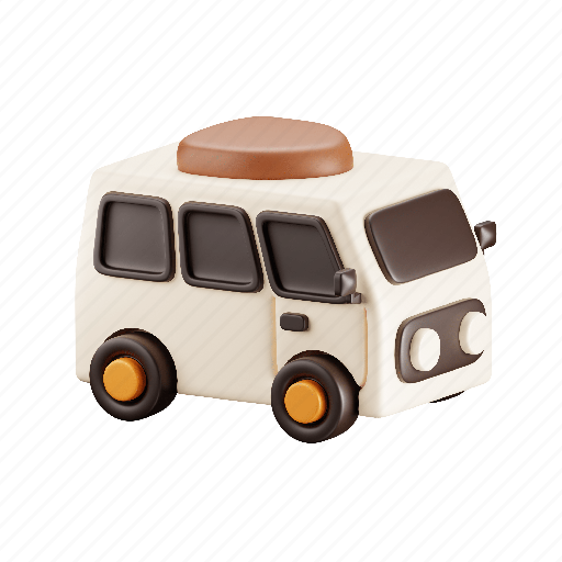 Bus, car, travel, vacation, transportation, holiday, trip 3D illustration - Download on Iconfinder