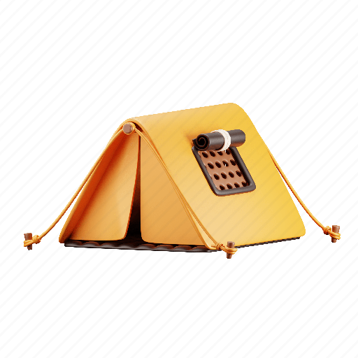 Camping, tent, min, nature, vacation, hiking, outdoor 3D illustration - Download on Iconfinder