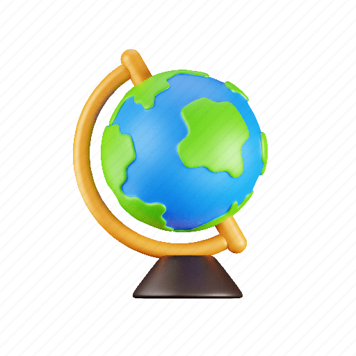 Globe, min, earth, global, map, navigation, world 3D illustration - Download on Iconfinder