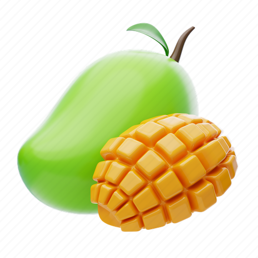 Tropical, fruit, fresh, mango, food, healthy, sweet 3D illustration - Download on Iconfinder
