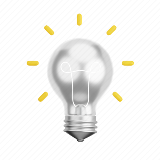 Bulb, light bulb, idea, creative, innovation, light 3D illustration - Download on Iconfinder