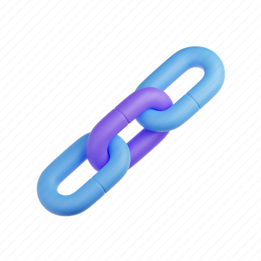 Networking, chain, link, hyperlink, connection, network 3D illustration - Download on Iconfinder