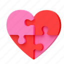 puzzle, love, jigsaw, heart, valentine 
