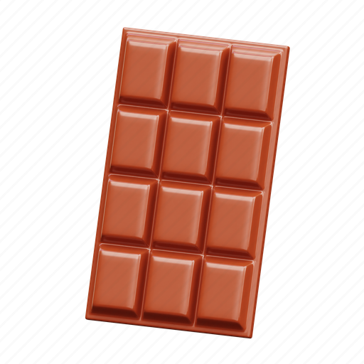 Chocolate, chocolate bar, food, valentine 3D illustration - Download on Iconfinder