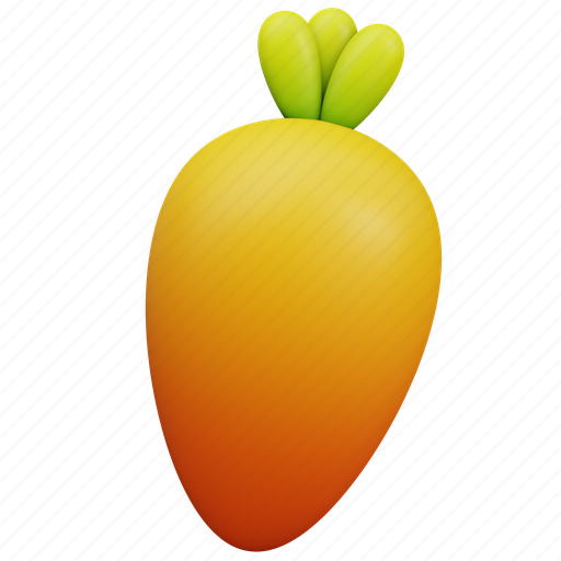 Carrot, kitchen, grocery, cook, vegetable, food 3D illustration - Download on Iconfinder