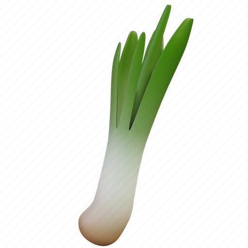 Leek, kitchen, restaurant, food, plant, grocery 3D illustration - Download on Iconfinder