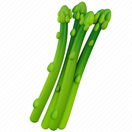 Asparagus, vegetable, kitchen, grocery, cooking, salad, vitamin 3D illustration - Download on Iconfinder