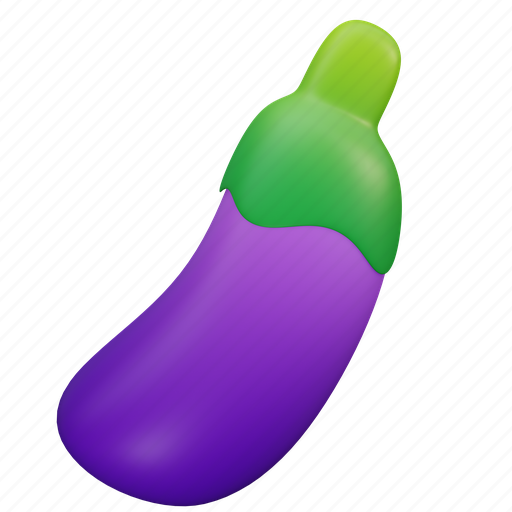 Eggplant, kitchen, vegetable, grocery, salad, healthy 3D illustration - Download on Iconfinder