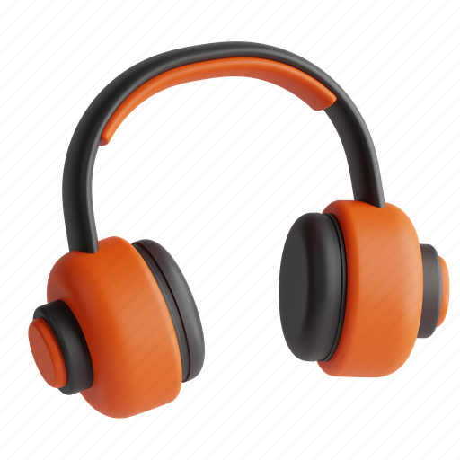 Headphone, music, earphone, audio, electronic 3D illustration - Download on Iconfinder