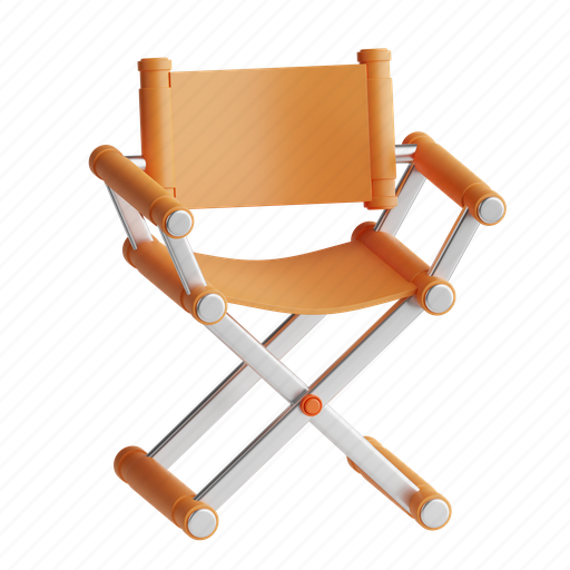 Director, chair, entertainment, seat, cinema 3D illustration - Download on Iconfinder