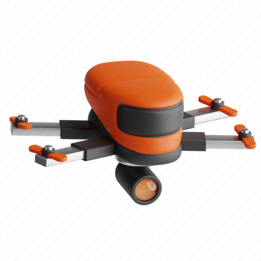 Drone, camera, electronic, transport, fly 3D illustration - Download on Iconfinder