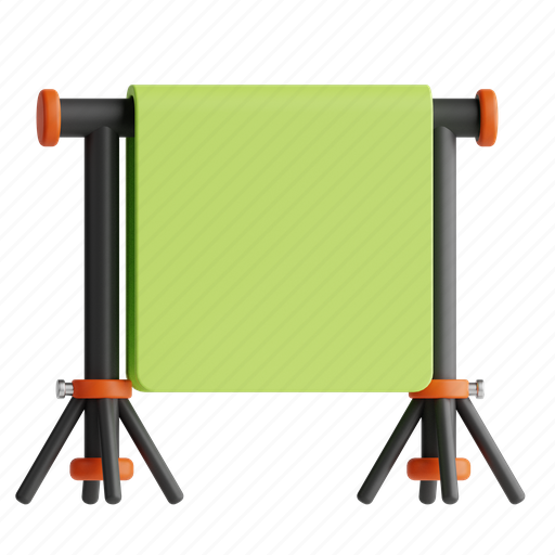Green screen, video, screen, chroma, background 3D illustration - Download on Iconfinder
