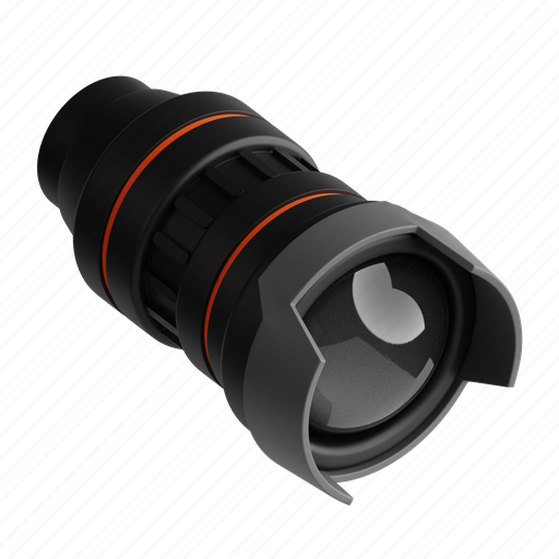 Lens, camera lens, camera, zoom, view, device 3D illustration - Download on Iconfinder