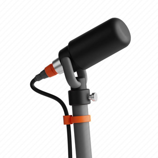 Microphone, mic, multimedia, entertainment, audio 3D illustration - Download on Iconfinder