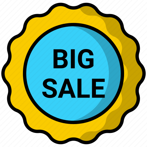 Big sale, badge, sale badge, award, black friday, shopping sale icon - Download on Iconfinder